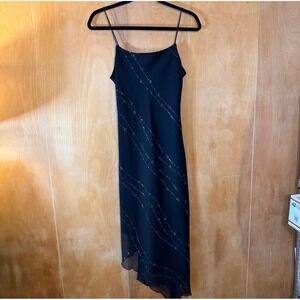 California Concepts Vintage 90s Black Slip Dress Size 5